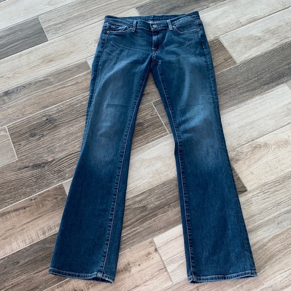 7 For All Mankind Denim - 7 For All Mankind Med Blue Crystal Pocket Bootcut
